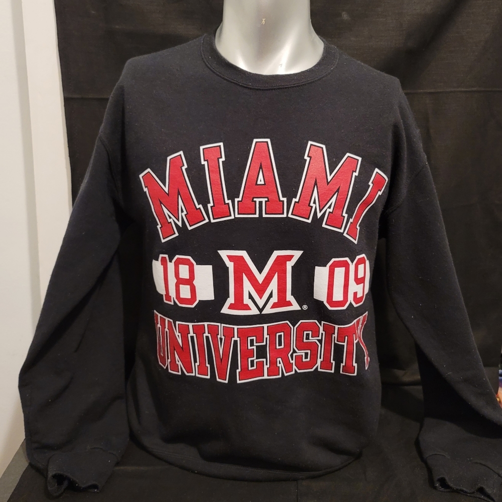 Vintage Miami University Reverse Weave Warmup Sweatshirt Size S Crewneck 90s